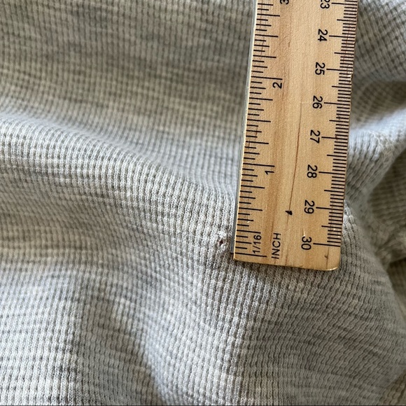 U.S. Polo Assn. men’s henley neck long sleeve thermal shirt, size Large, grey - Picture 7 of 7